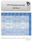 تقویم آموزشی و جدول زمان بندی انتخاب واحد نیمسال اول 97-96 2