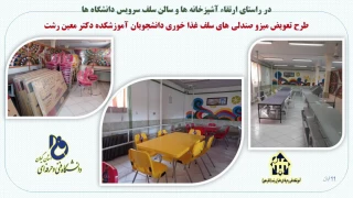 اجرای طرح ارتقاء سلف سرویس دانشجویان آموزشکده دکتر معین رشت