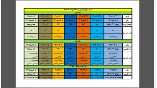 جدول زمان پیش انتخاب واحد در سایت بوستان