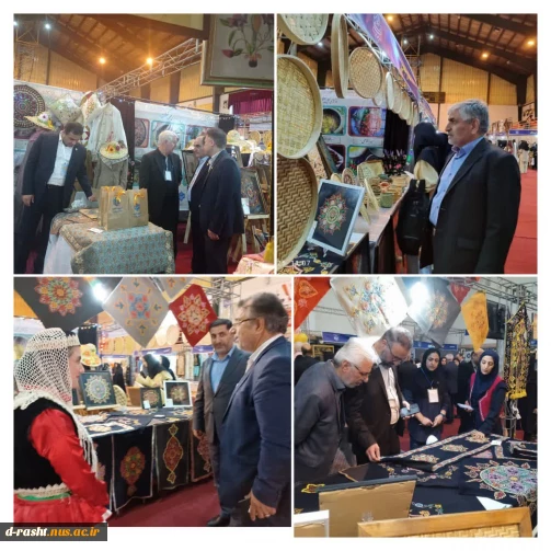 بازدید دکتر مسعود گنجی رئیس محترم  صندوق رفاه دانشجویان کشور و هیئت همراه   از غرفه آموزشکده ملی دختران رشت در  هشتمین بازارچه دانشجویی و کارآفرینی  دانشگاه ملی مهارت کشور