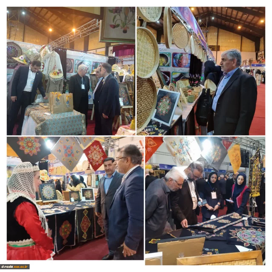 بازدید دکتر مسعود گنجی رئیس محترم  صندوق رفاه دانشجویان کشور و هیئت همراه   از غرفه آموزشکده ملی دختران رشت در  هشتمین بازارچه دانشجویی و کارآفرینی  دانشگاه ملی مهارت کشور   2